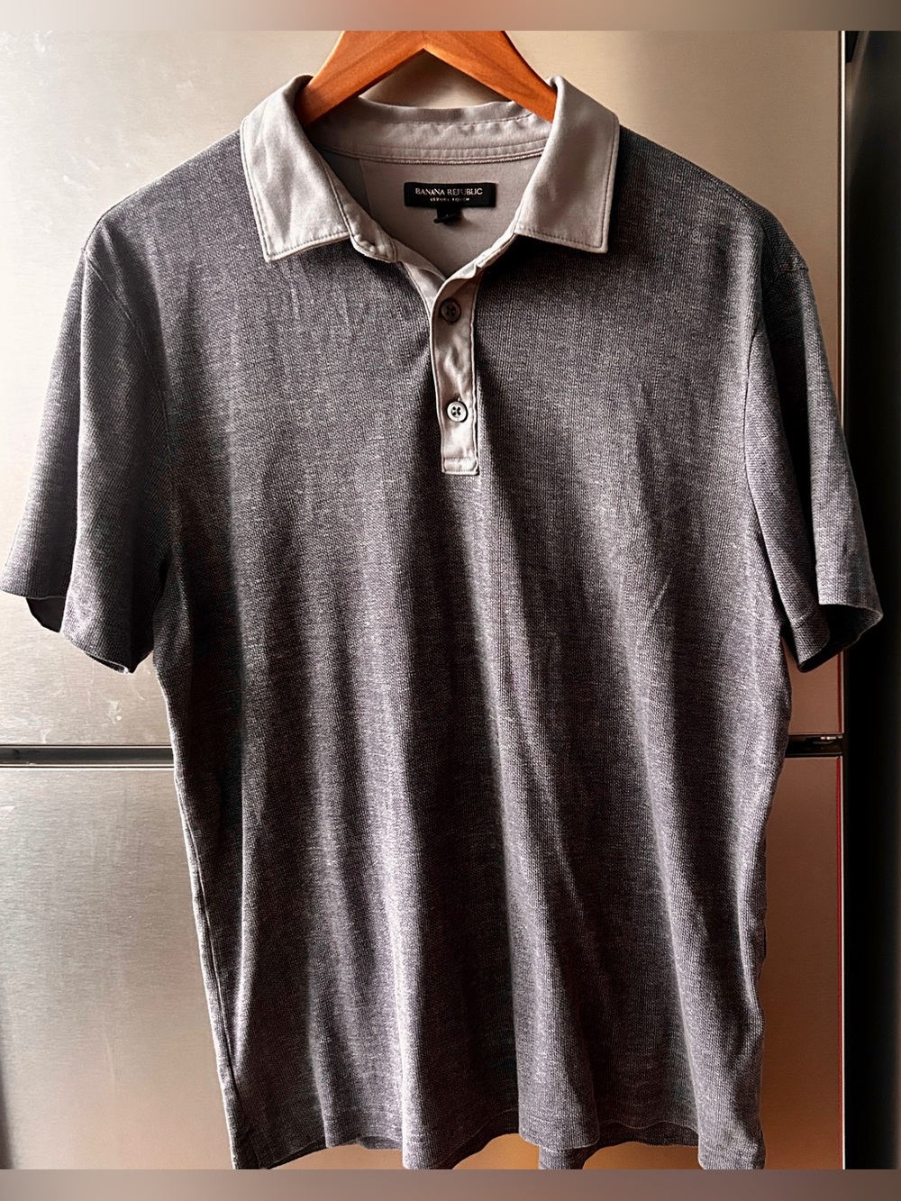 Banana Republic Luxury Touch Polo Shirt  Contrast Collar Men’s Large